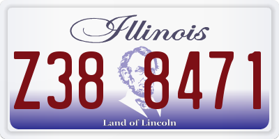 IL license plate Z388471