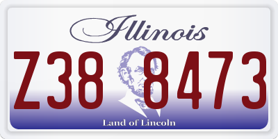 IL license plate Z388473