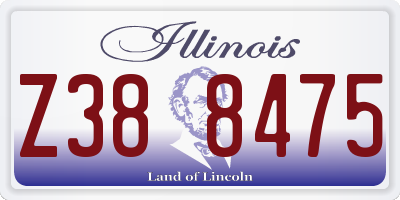 IL license plate Z388475