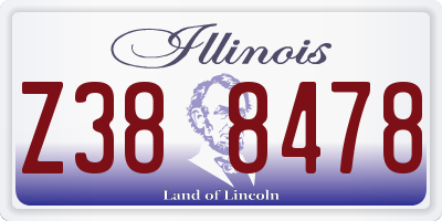 IL license plate Z388478