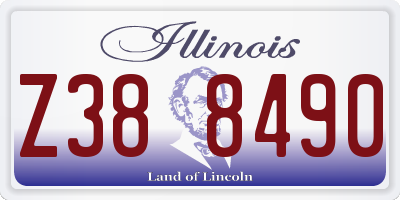 IL license plate Z388490