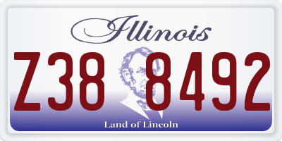 IL license plate Z388492