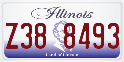 IL license plate Z388493