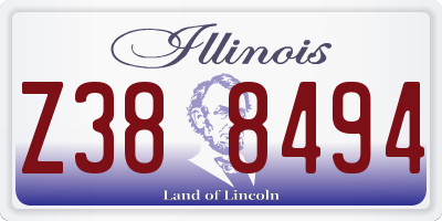 IL license plate Z388494