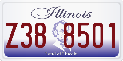 IL license plate Z388501