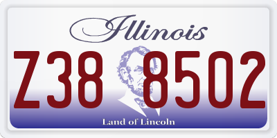 IL license plate Z388502