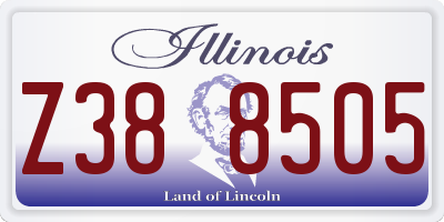 IL license plate Z388505