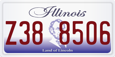 IL license plate Z388506