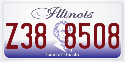 IL license plate Z388508