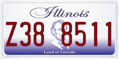IL license plate Z388511