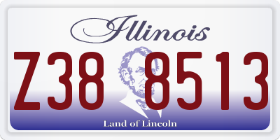IL license plate Z388513