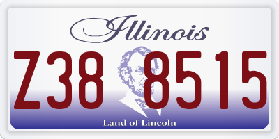 IL license plate Z388515