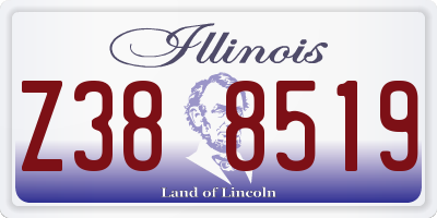 IL license plate Z388519