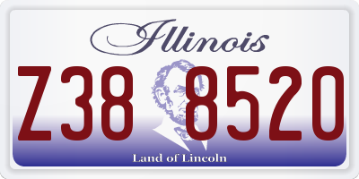 IL license plate Z388520