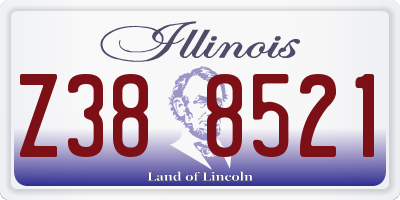 IL license plate Z388521