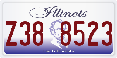 IL license plate Z388523