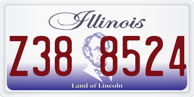 IL license plate Z388524