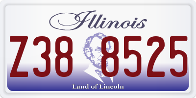 IL license plate Z388525