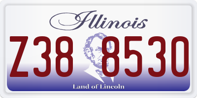 IL license plate Z388530