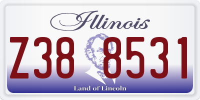 IL license plate Z388531