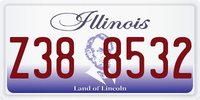 IL license plate Z388532
