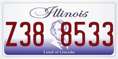 IL license plate Z388533