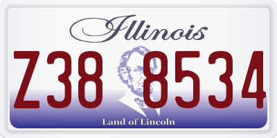 IL license plate Z388534