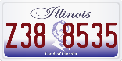 IL license plate Z388535