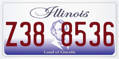 IL license plate Z388536