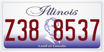 IL license plate Z388537