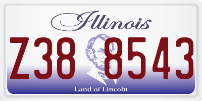 IL license plate Z388543