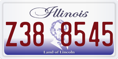 IL license plate Z388545
