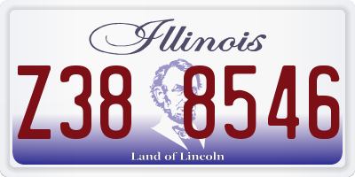 IL license plate Z388546