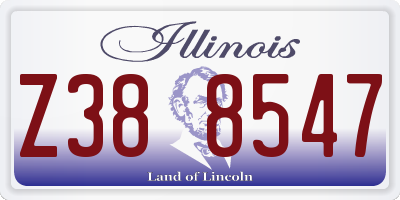 IL license plate Z388547