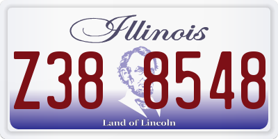 IL license plate Z388548