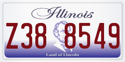 IL license plate Z388549