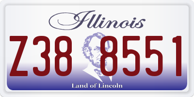 IL license plate Z388551
