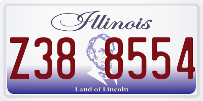 IL license plate Z388554