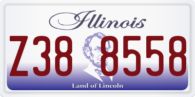 IL license plate Z388558