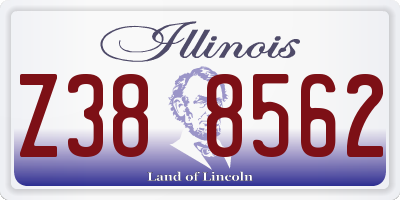 IL license plate Z388562