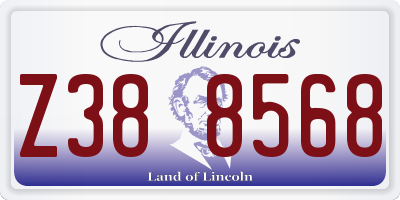 IL license plate Z388568