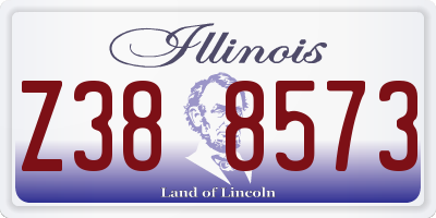 IL license plate Z388573