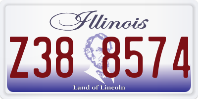 IL license plate Z388574