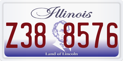 IL license plate Z388576