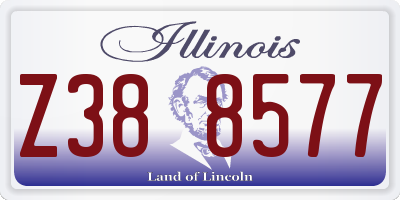 IL license plate Z388577