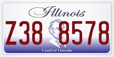 IL license plate Z388578