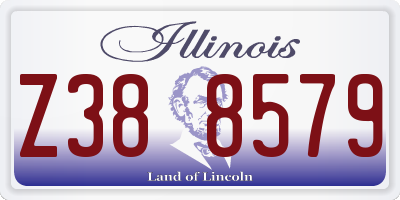 IL license plate Z388579