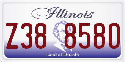 IL license plate Z388580