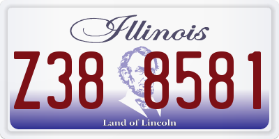 IL license plate Z388581