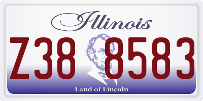 IL license plate Z388583
